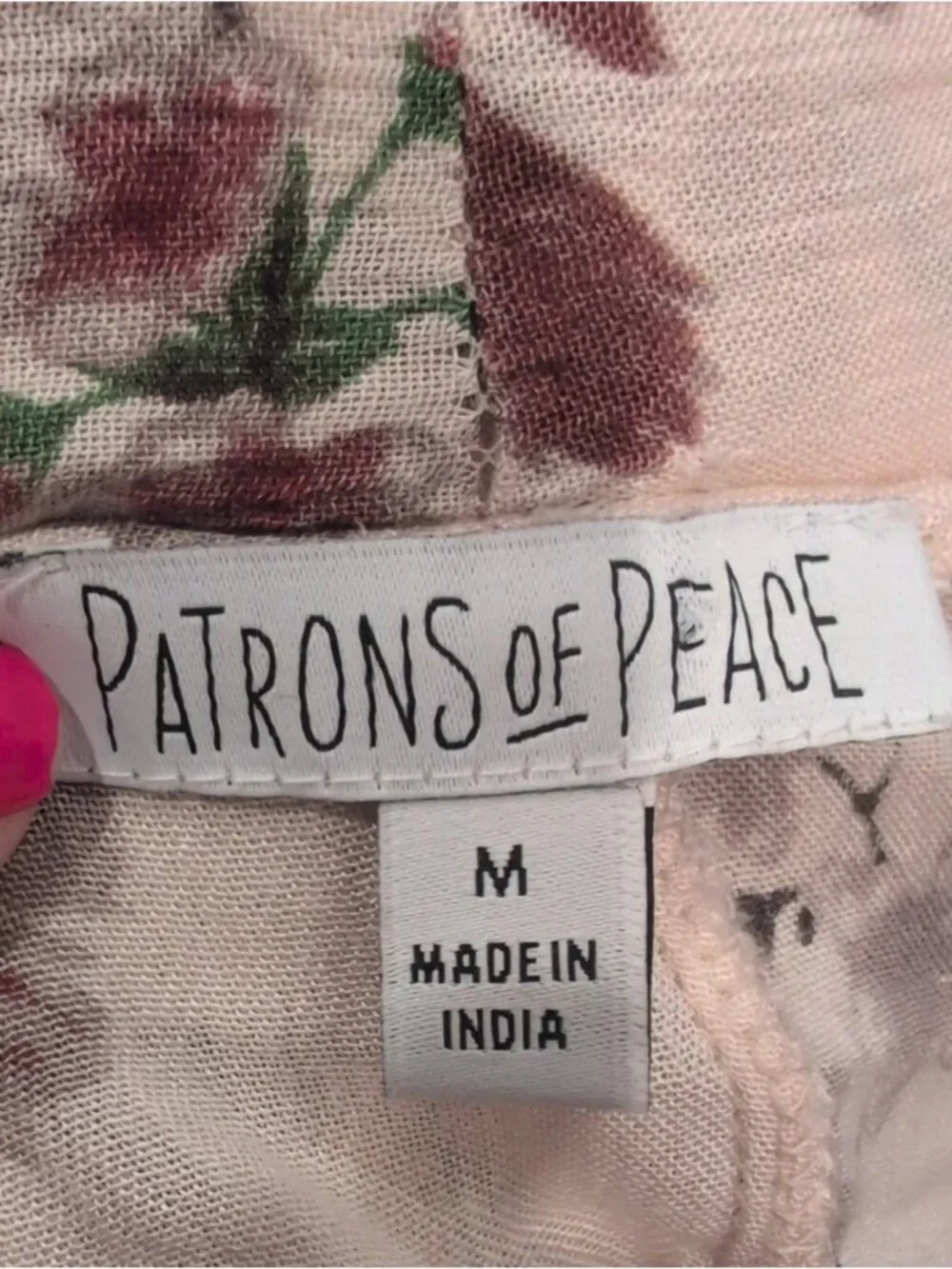 Patrons of Peace Bohemian open Floral cardigan
